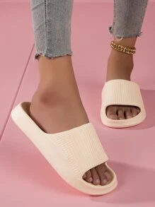 女性室內家居拖鞋,情侶浴室淋浴拖鞋帶厚乙烯-乙酸乙烯共聚物鞋底,防滑和,夏天