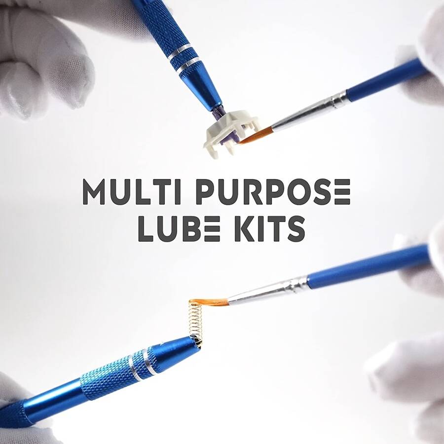 4pcs Blue Mechanical Keyboard Switch Lube Station Kit With Switches And