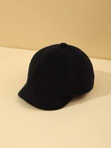 1pc Unisex Baby Simple Black Sun Protection Cap, Baseball Cap, All-match, Suitable For Daily Use - Black - View 1