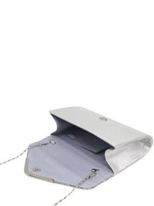 Sáng bóng, lấp lánh Bling quyến rũ, thanh lịch, tinh tế, yên tĩnh Túi ly hợp nắp bằng da Pu màu bạc lấp lánh, thích hợp cho các bữa tiệc và đám cưới Túi đựng đồ ăn tối, Túi buổi tối, Kim cương giả thanh lịch, Trang trí pha lê, Ngọc trai giả cho cô gái dự tiệc, phụ nữ, dành cho quý cô, cô dâu Hoàn hảo cho bữa tiệc, đám cưới, vũ hội, bữa tối/tiệc Món quà tốt nhất cho phụ nữ - Bạc - Xem 4