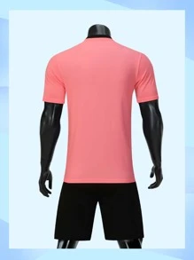 Men Football Jersey Set - Pink - View 5