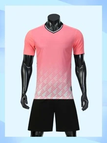 Men Football Jersey Set - Pink - View 4