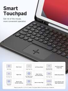 Apple Protective Case With Keyboard Compatible With IPad 7/8/9 Gen 10.2inch,Compatible With Samsung Galaxy Tab S6 Lite 10.4,Built-In Pencil Holder