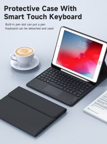 Apple Protective Case With Keyboard Compatible With IPad 7/8/9 Gen 10.2inch,Compatible With Samsung Galaxy Tab S6 Lite 10.4,Built-In Pencil Holder