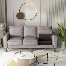 Modern Living Room Furniture Sofa 2+3 - Light Grey - View 4