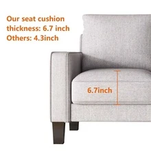 Modern Living Room Furniture Sofa 2+3 - Light Grey - View 10