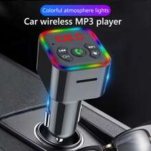 Ô tô/xe hơi MP3 Người chơi Với FM Máy phát Và Bộ thu âm thanh , Ủng hộ Thẻ TF Và BỘ NHỜ USB Phát lại , Loại USB C 3.1A 2 USB , Rảnh tay Gọi Và Không dây Ô tô/xe hơi Bộ dụng cụ - màu đen - Xem 3
