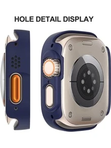 Bảo vệ màn hình kính cường lực siêu 49mm & Vỏ bảo vệ toàn diện Tương thích với Apple Watch - Màu xanh lam - Xem 2