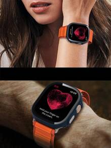 Bảo vệ màn hình kính cường lực siêu 49mm & Vỏ bảo vệ toàn diện Tương thích với Apple Watch - Màu xanh lam - Xem 3