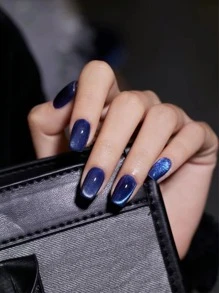 1Pc Nail Art Cat Eye Powder Decoration Nail Supplies Nails Nail Charms Nail Gems - Blue - View 2
