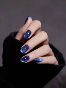 1Pc Nail Art Cat Eye Powder Decoration Nail Supplies Nails Nail Charms Nail Gems - Blue - View 3