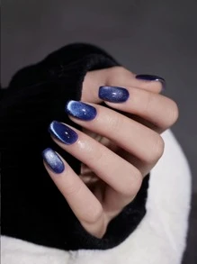 1Pc Nail Art Cat Eye Powder Decoration Nail Supplies Nails Nail Charms Nail Gems - Blue - View 4