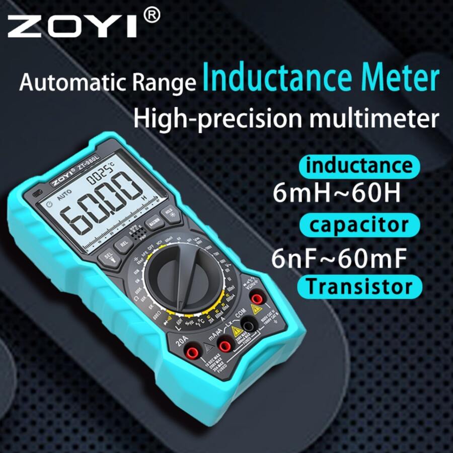 ZOYI One High-precision Digital Multimeter With Automatic Range For Inductance, Capacitance, And Transistor Measurement. It Has A Maximum Display Of 6000 Digits And Anti-burning Function. - Blue - View 1