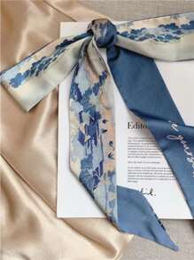 8件套女士多色法式蝴蝶结发带，搭配彩绘丝巾和头巾，复古时尚，适合日常佩戴，优雅头巾发带，吸汗带，蝴蝶结配饰，校园用品，大学秋冬季女士发饰，度假装扮，女士头巾，柔软头巾 - 彩色 - 查看 3