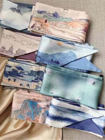 8件套女士多色法式蝴蝶结发带，搭配彩绘丝巾和头巾，复古时尚，适合日常佩戴，优雅头巾发带，吸汗带，蝴蝶结配饰，校园用品，大学秋冬季女士发饰，度假装扮，女士头巾，柔软头巾