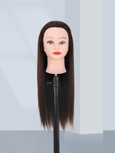 Mannequin Head with Hair Doll Cosmetology Mannequin Head Practice Braiding Cosmetology Doll Head Hair