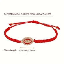 BONITTER 24 件粉色墨西哥手链白色圣母玛利亚黑色手链女士女孩红绳邪眼绿珠脚链珠宝礼物 - 24 件裝粉色墨西哥手鍊 - 查看 4