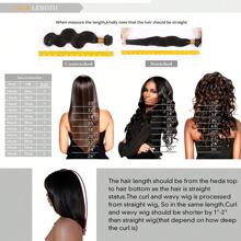 合成蕾絲假髮 - 黑色 - 查看 10