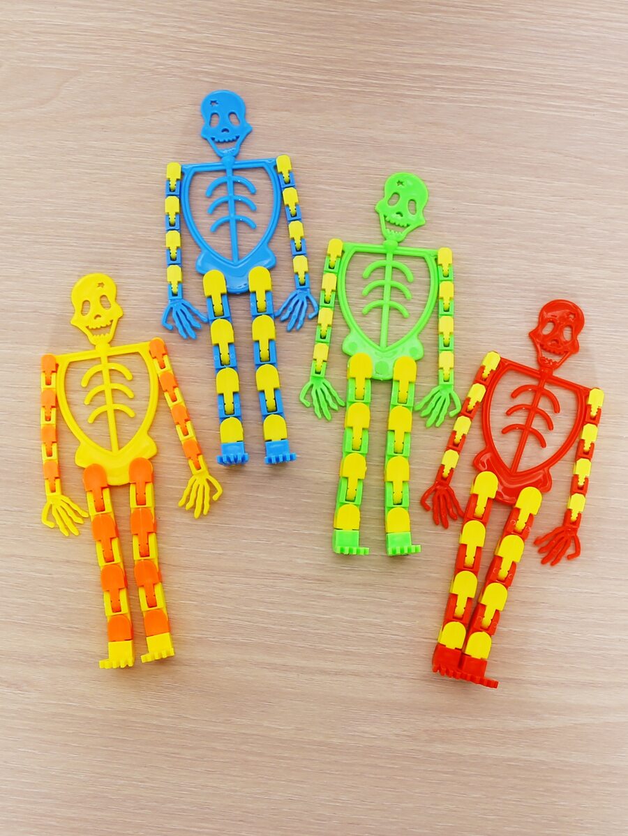 1 pieza al azar esqueleto Juguete con de cráneo modelo rompecabezas creativo inteligencia Juguete - Multicolor - Ver 1