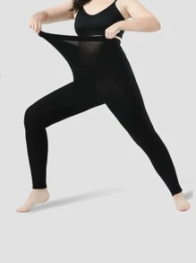 2 Miếng Đen Gầy Nhung Một mặt Quần skinny pantyhose Quần tất Đối với Mùa thu Và Mùa Đông - màu đen - Xem 3
