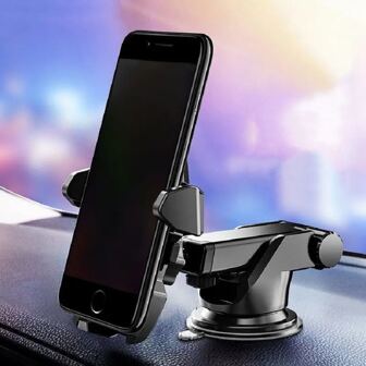 1pc Car Phone Holder, Windshield/Air Vent Mount Adjustable Phone Stand, Multi-Function Car Phone Holder Accessories