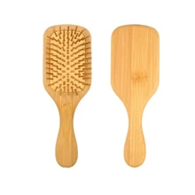 1pc Natural Wooden Rectangular Shaped Massage Comb For Hair Volume Boost, Suitable For Home Or Travel Use Hair Brush - Redwood - View 1