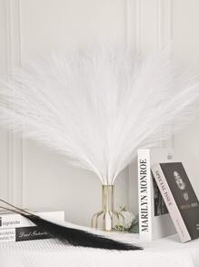 MEHELANY 25/12/6Pcs/Set Artificial Pompous Grass Floral White Faux Pampas Grass Decor Silk Fake Pompas Grass Branches Vase Filler Flower Arrangement For Wedding Centerpieces Mother's Day White Home Boho Decor Artificial Reed, Valentine Day, Gift Gifts Birthday Graduation,Fall Decor,Autumn