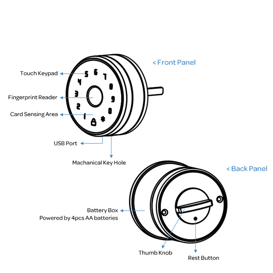 Tuya App Smart Lock, Keyless Entry Door Lock, Smart Deadbolt, Smart