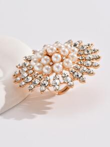 1pc Exaggerated Large Mirror Inlaid Rhinestone Ring For Party And Daily Wear
