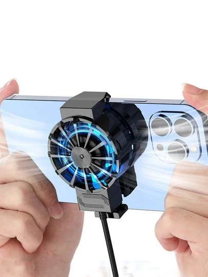1pc Back Clip Usb Cooling Fan With Heat Sink For Mobile Phone Gaming And Live Streaming For Mute Game E -Sports Gaming Accessories, Phone Cooler