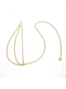 1条金色多层向日葵链条腰带，适合万圣节、夏季和学校场合。 - 金色 - 查看 6