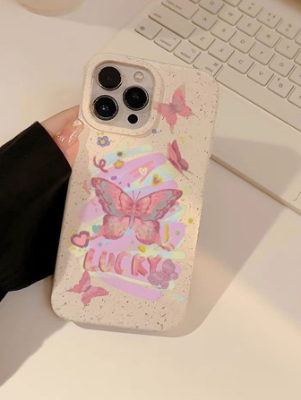 Butterfly Pattern Anti-fall Phone Case Compatible With iPhone 15/15Pro/15Plus/15Promax