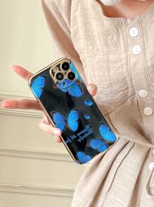 1 件时尚高品质新潮礼物，姐妹礼物复古梦幻蝴蝶电镀保护手机壳兼容 iPhone 15、iPhone 15 Pro Max、12 Pro Max、13 Pro Max、14 Pro Max、13、14、11、12 Pro、14、IPhone XS、XR、7/8P、7/8GES2、三星 A13 4G、A22、A21S、A51 4G、S22 Ultra、A33 5G、A53、A23、S23 Ultra、S24、S23、A73、三星、Redmi、OPPO、MOTO 手机 - 黑色 - 查看 3