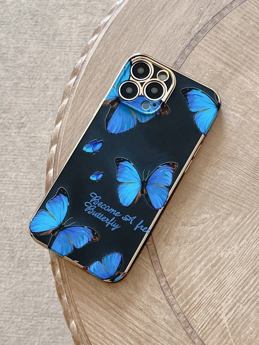 1 件时尚高品质新潮礼物，姐妹礼物复古梦幻蝴蝶电镀保护手机壳兼容 iPhone 15、iPhone 15 Pro Max、12 Pro Max、13 Pro Max、14 Pro Max、13、14、11、12 Pro、14、IPhone XS、XR、7/8P、7/8GES2、三星 A13 4G、A22、A21S、A51 4G、S22 Ultra、A33 5G、A53、A23、S23 Ultra、S24、S23、A73、三星、Redmi、OPPO、MOTO 手机