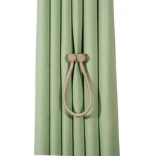 2 Pcs Magnetic Solid Color Curtain Hooks Tiebacks Tie Backs Buckle Clips Holdbacks Curtain Tiebacks For Living Room Bedroom Decoration - Brown - View 3