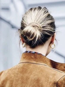 europeo y americano moda sencilla estilo 18K chapado en oro de acero inoxidable unicolor redondo Pendientes , para mujeres acero titanio Pendientes de aro