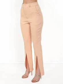 Women Pants - 米色 - 查看 6