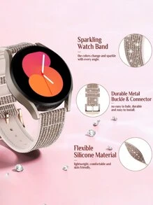 1 件兼容三星 Galaxy Watch Strap 4/5/6/7Series 运动款，柔软硅胶表带兼容 Galaxy Watch 5/Watch 4 40mm 44mm 并兼容三星 Watch Strap 3 41mm/Gear 2 腕带 - 玫瑰金和银色，2 种尺寸（20mm/22mm），购买前请确保您的手表表盘尺寸！ - 玫瑰金 - 查看 2