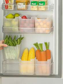 Refrigerator Side Storage Boxes, Multi-functional Kitchen Organizer (5pcs) - Clear - View 2