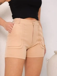 Women Shorts - Lạc đà - Xem 3