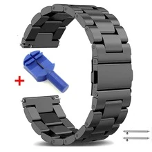 1Pc Stainless Steel 20mm 22mm Quick Release SamsungGalaxy Band Adjustable Replacement Strap Compatible With Samsung Galaxy Watch Gear Active2 S2 Gear S3 Gt 2 HonorWatch HuaweiWatch GT2 42mm 46mm, Huami Amazfit GTS GTR 2e 47mm Fashionable Casual Bracelet Wristband Smartwatch Accessories For Daily,Party,Holiday,Summer Back To School Perfect Gift For Mother, Father, Lover, Student
