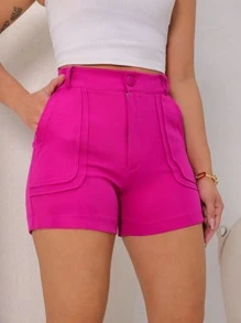 Women Shorts - 紫羅蘭色 - 查看 3