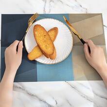 1pc Heat-resistant, Waterproof, Oil-proof Dining Table Mat For Home & Restaurant Use - Blue - View 4