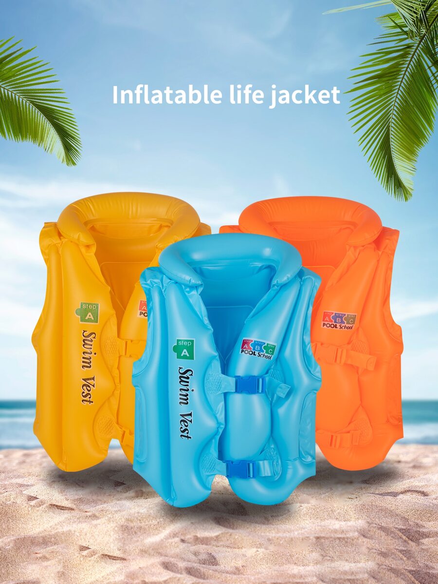 Abc Letter Thickened Swimming Vest Life Jacket, Inflatable Swim