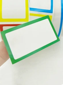 250 piezas/rollo 4 colores nombre Etiquetas autoadhesivas , multicolor vacío nombre Pegatinas para clasificación , escuela maestro oficina archivo Papelería Pegatinas - 250 piezas/rollo - Ver 3