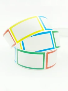 250 piezas/rollo 4 colores nombre Etiquetas autoadhesivas , multicolor vacío nombre Pegatinas para clasificación , escuela maestro oficina archivo Papelería Pegatinas - 250 piezas/rollo - Ver 2