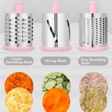 Pink Rotary Cheese Grater, Kitchen Mandoline Vegetable Slicer - Pink - View 5