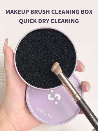 Quick Dry Makeup Brushes & Sponges Cleaner Box, Remove Makeup Residues Without Water, Portable Size & Non-Damaging To Brush S,Makeup,Cheap,Room Decor,Vanity,Travel,Bedroom,Makeup Accessories,Cheap,Stocking Stuffers,Makeup,Makeup Tools,Cheap Stuff,Gifts,Gifts For Women,Christmas Gifts