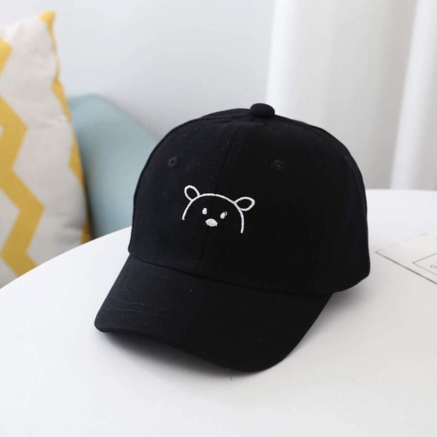 儿童帽子-春秋薄款，幼儿男童女童夏季防晒帽，宝宝男童女童棒球帽 - 黑色 - 查看 1