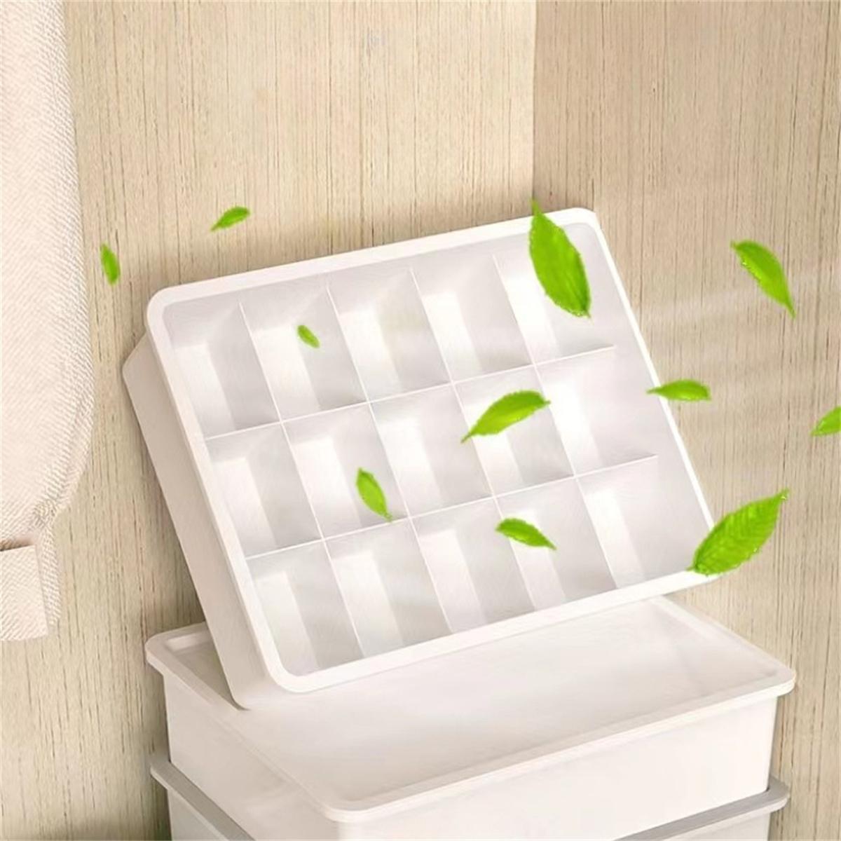 1 Set White Dustproof Sock Storage Boxes With Lid, Collapsible Drawer